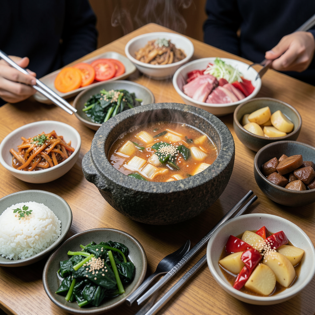 Kimchi Jjigae Spread