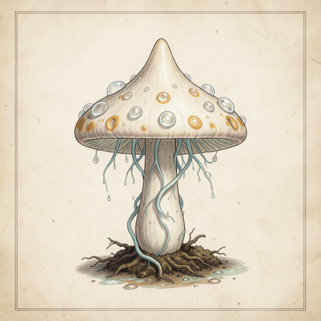 Glass-Spore Unicorn Mushroom