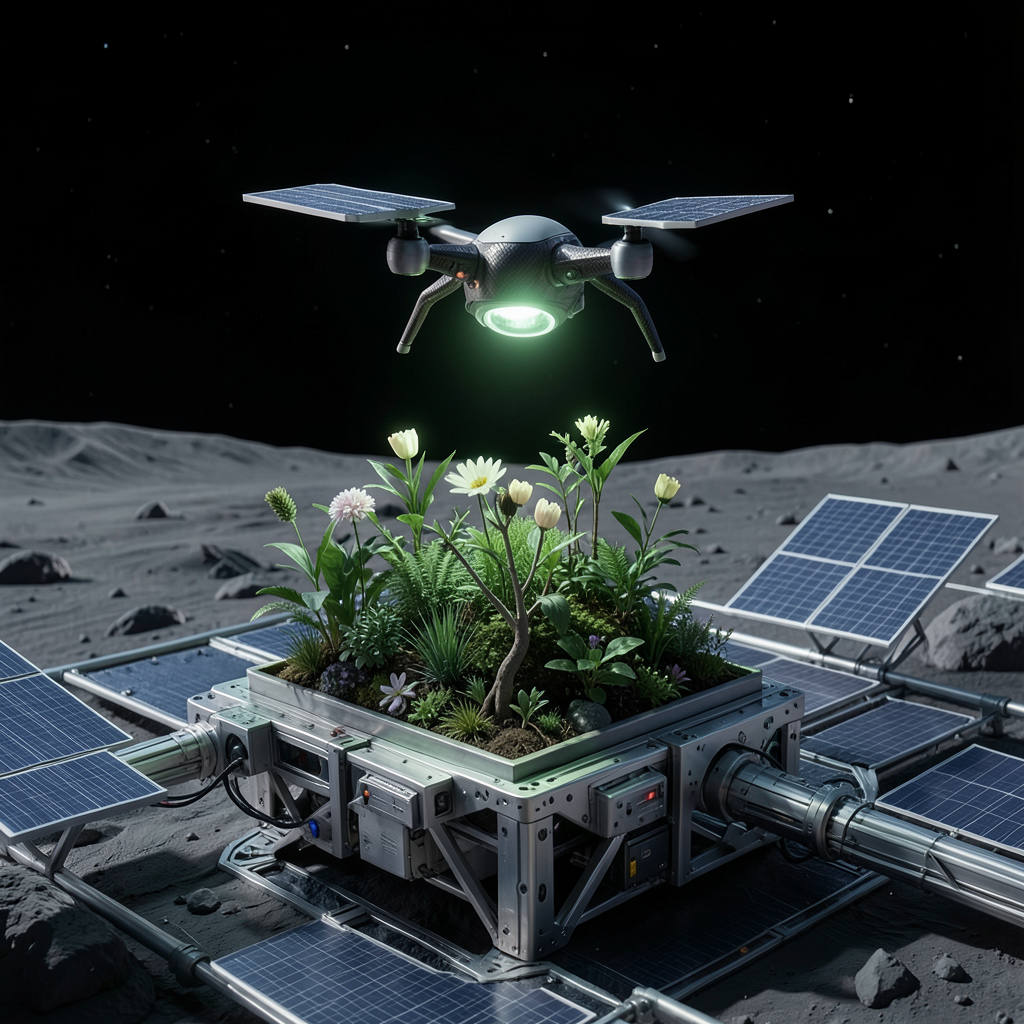 Lunar Pollination Drone