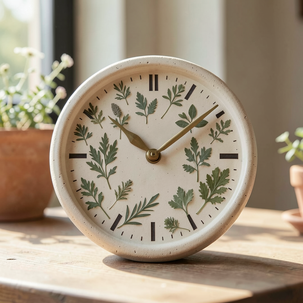 Ceramic Herb Clock
