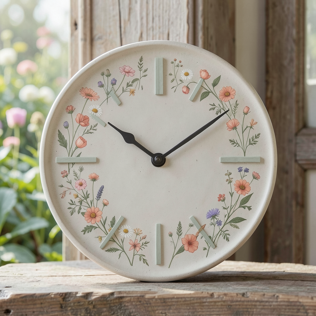 Wildflower Clock Face